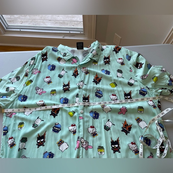 My Hero Academia Hello Kitty and Friends size 3XL button down short sleeve shirt - Picture 15 of 16